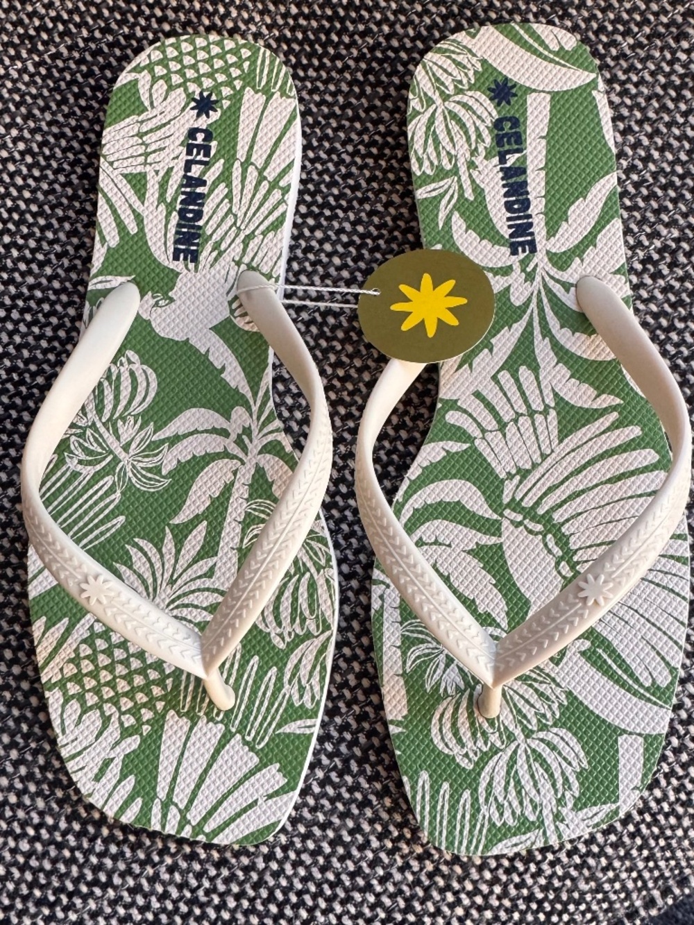 Celandine Eva Flip Flops, Size 10